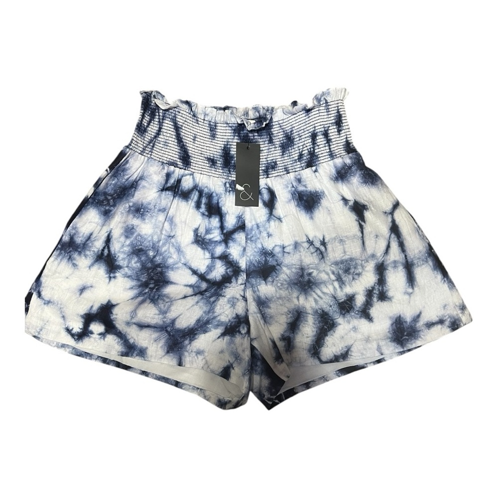 Sachin + Babi Vivi Linen Smocked Waist Linen Shorts - Picture 2 of 4